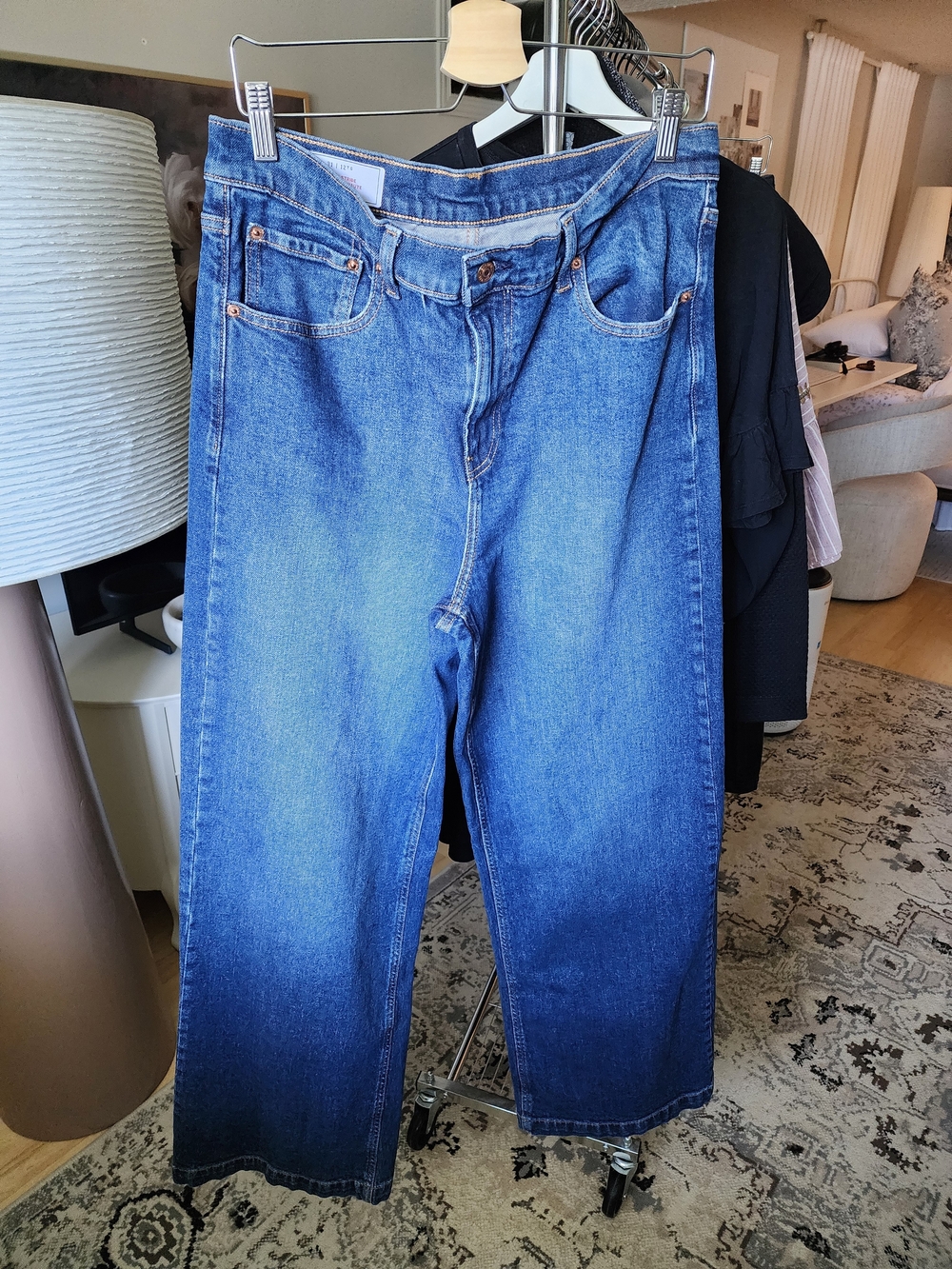 GAP Tall Relaxed Wide-Leg Jeans in Blue Wash